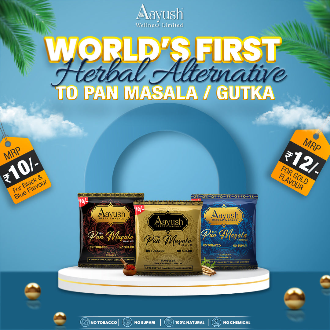 Aayush Herbal Masala Sachets - Herbal Alternative To Pan Masala
